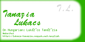 tanazia lukacs business card